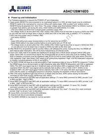 AS4C128M16D3-12BINTR Datasheet Page 10