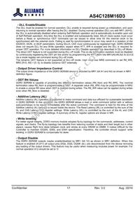 AS4C128M16D3-12BINTR Datasheet Page 17