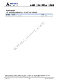 AS4C128M16D3A-12BANTR Datasheet Cover