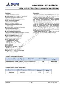 AS4C128M16D3A-12BCNTR Datasheet Page 2