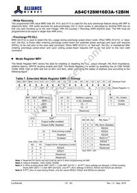 AS4C128M16D3A-12BINTR Datasheet Page 16