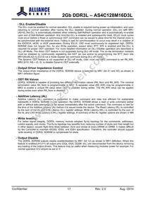 AS4C128M16D3L-12BINTR Datasheet Page 17