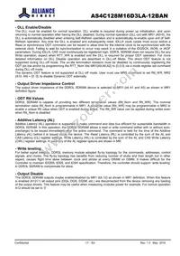 AS4C128M16D3LA-12BANTR Datasheet Page 17