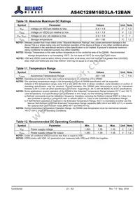 AS4C128M16D3LA-12BANTR Datasheet Page 21