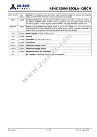 AS4C128M16D3LA-12BCNTR Datasheet Page 7