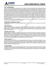 AS4C128M16D3LA-12BCNTR Datasheet Page 17