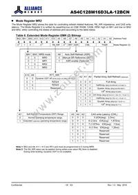 AS4C128M16D3LA-12BCNTR Datasheet Page 18