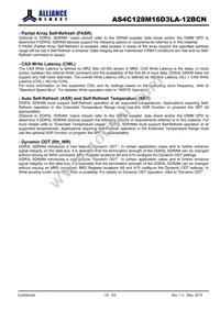 AS4C128M16D3LA-12BCNTR Datasheet Page 19