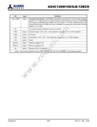 AS4C128M16D3LB-12BCNTR Datasheet Page 5