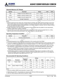 AS4C128M16D3LB-12BCNTR Datasheet Page 16