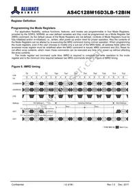 AS4C128M16D3LB-12BINTR Datasheet Page 12