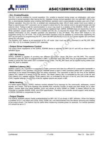 AS4C128M16D3LB-12BINTR Datasheet Page 17