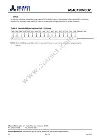 AS4C128M8D2-25BINTR Datasheet Page 12
