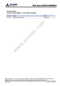 AS4C128M8D3-12BANTR Datasheet Cover