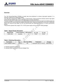 AS4C128M8D3-12BANTR Datasheet Page 3