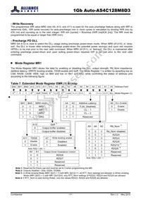 AS4C128M8D3-12BANTR Datasheet Page 17