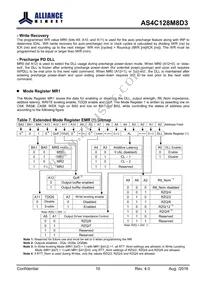 AS4C128M8D3-12BINTR Datasheet Page 16