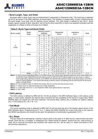 AS4C128M8D3A-12BINTR Datasheet Page 15