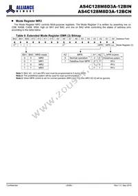 AS4C128M8D3A-12BINTR Datasheet Page 20