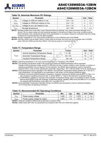 AS4C128M8D3A-12BINTR Datasheet Page 21