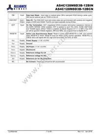 AS4C128M8D3B-12BINTR Datasheet Page 7