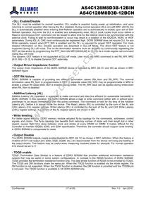 AS4C128M8D3B-12BINTR Datasheet Page 17