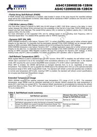 AS4C128M8D3B-12BINTR Datasheet Page 19