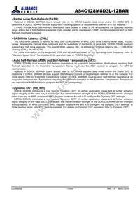 AS4C128M8D3L-12BAN Datasheet Page 19