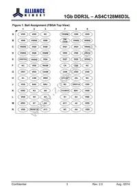 AS4C128M8D3L-12BINTR Datasheet Page 3