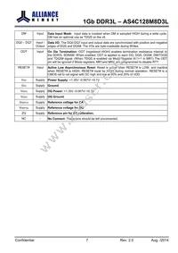 AS4C128M8D3L-12BINTR Datasheet Page 7