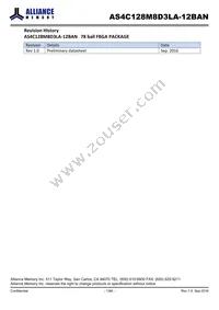 AS4C128M8D3LA-12BAN Datasheet Cover