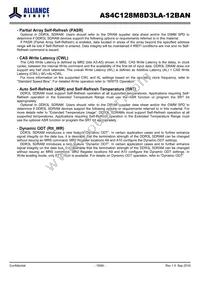 AS4C128M8D3LA-12BAN Datasheet Page 19