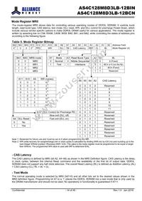 AS4C128M8D3LB-12BINTR Datasheet Page 14