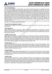 AS4C128M8D3LB-12BINTR Datasheet Page 17