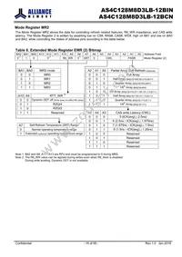 AS4C128M8D3LB-12BINTR Datasheet Page 18