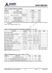 AS4C16M16D1-5TIN Datasheet Page 11