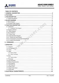 AS4C16M16MD1-6BCN Datasheet Cover