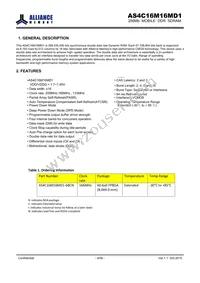 AS4C16M16MD1-6BCN Datasheet Page 4