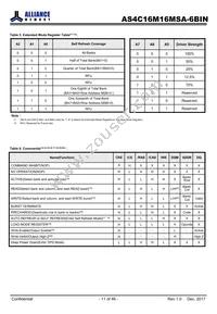 AS4C16M16MSA-6BINTR Datasheet Page 11