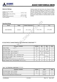 AS4C16M16MSA-6BINTR Datasheet Page 14