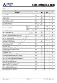 AS4C16M16MSA-6BINTR Datasheet Page 16