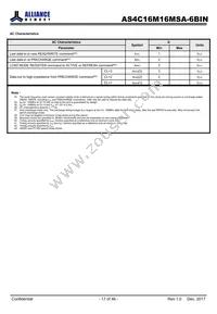 AS4C16M16MSA-6BINTR Datasheet Page 17