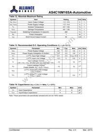 AS4C16M16SA-6BANTR Datasheet Page 18