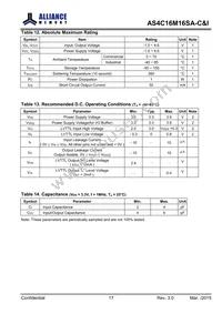 AS4C16M16SA-7BCNTR Datasheet Page 18