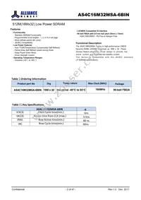 AS4C16M32MSA-6BINTR Datasheet Page 2