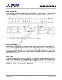 AS4C1G8D3LA-10BCN Datasheet Page 12