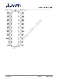 AS4C1M16S-6TINTR Datasheet Page 3