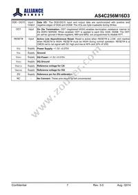 AS4C256M16D3-12BINTR Datasheet Page 7