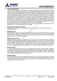 AS4C256M16D3-12BINTR Datasheet Page 17