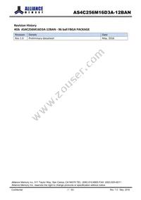 AS4C256M16D3A-12BANTR Datasheet Cover